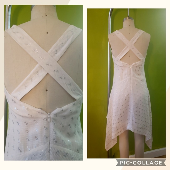 Club Monaco Metallic Silk Blend Seanell Dress - Picture 3 of 7